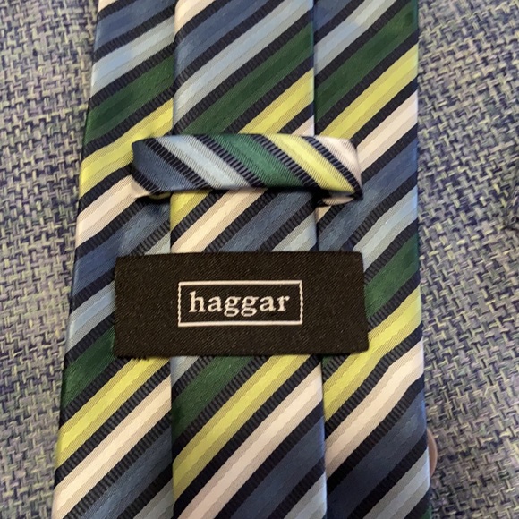 Haggar Men’s Neck Tie Polyester Stripes - Picture 6 of 9